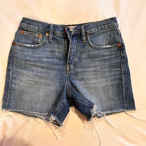 MADEWELL high rise denim shorts. Size 26. Stretchy cutoffs